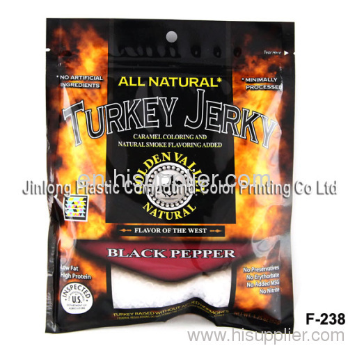 beef jerky bag with zipper