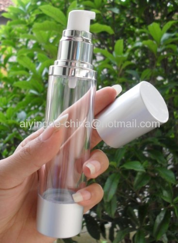 silver 50ml cream bottle for cosmetic package