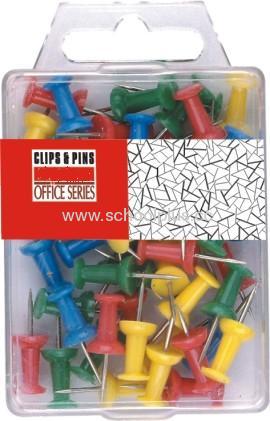 Color plastic difform Push pins