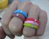 Silicone finger ring with crystal good for gift