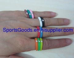 2012 Newest arrived Silicone finger ring with crystal