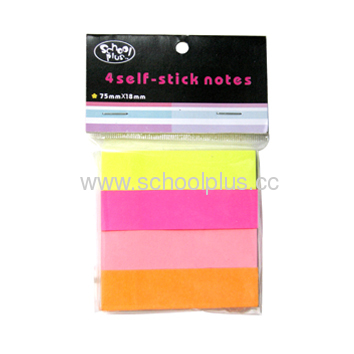 4pcs Rectangle self-stick memo pad