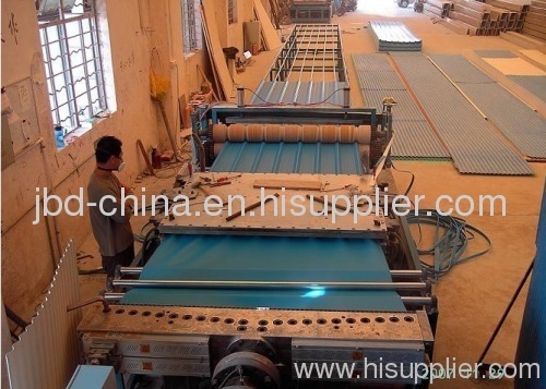 PVC trapezia-shape roof tile production line