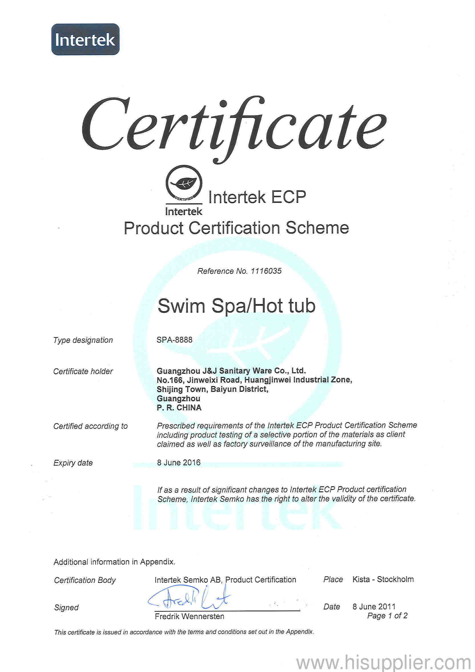 ETL   Environmental certificate