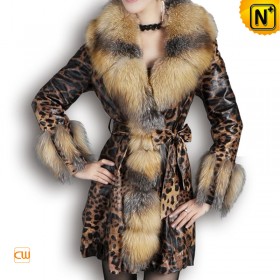 Real leather jacket fox fur coat