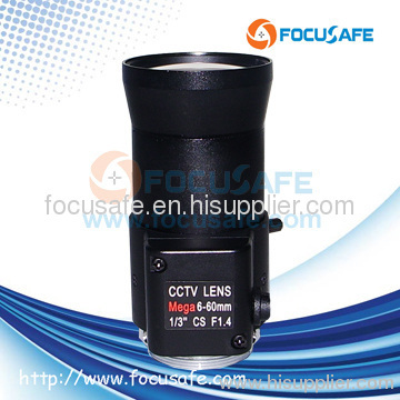 Mega Pixel Varifocal Auto Iris 6-60mm CCTV Lens