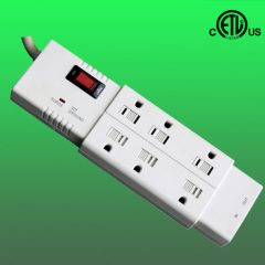 6 outlet power strip surge protector, Telephone/fax protection