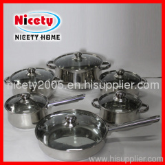 Stainless Steel 12pcs cookware sets