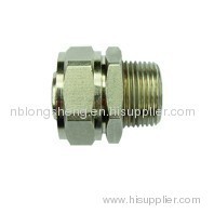 Male straight union of screw / compression brass fittings