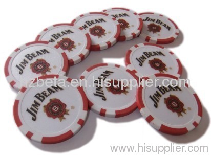 custom poker chips 11.5g PS sticker poker chip casino