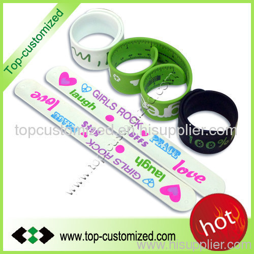 Multicolor rubber snap bands with your own logo