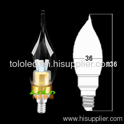 360 Degree 4W SMD E14 LED Candle Bulb for chandlier