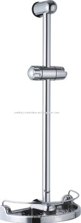 Wall Mounted Shower Sliding Rod With Soap Holder