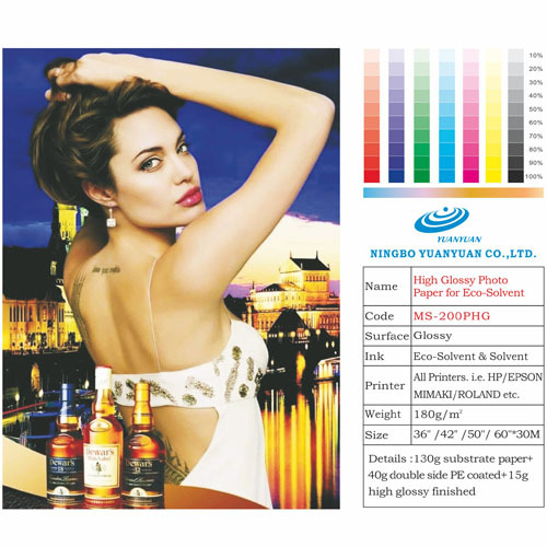 Eco-Solvent Glossy photo paper
