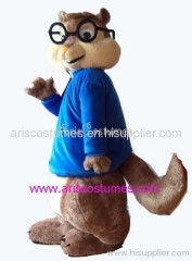 alvin chipmunks mascot costume, custom mascot made, party costumes