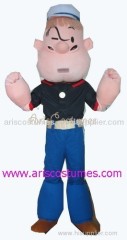 popeye mascot costume, cartoon characters mascot