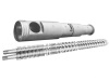 Conical twin screw barrel