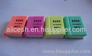 Book shaped eraser