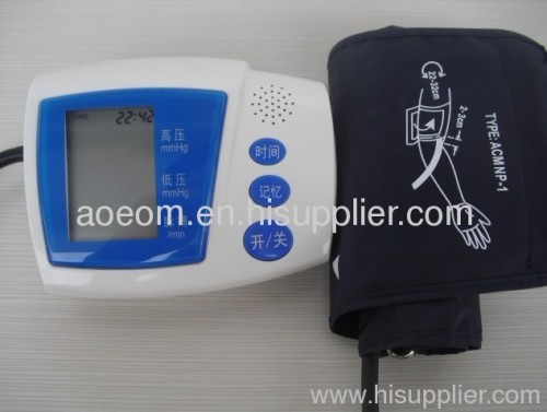 Digital automatic upper arm blood pressure monitor with big