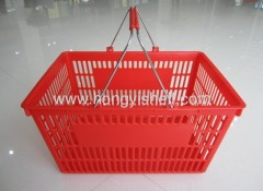 plastic flat plating handle basket supermarket shopping basket