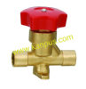 Soldering type hand valve (shut off valve refrigeration valve A/C parts)