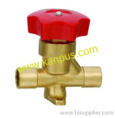 Soldering type hand valve (shut off valve refrigeration valve A/C parts)