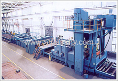 Q69 series steel profiles shot blasing machine