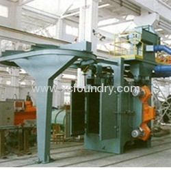 Q48 single route series hanger chains type continuous working overhead rail shot blasting machine
