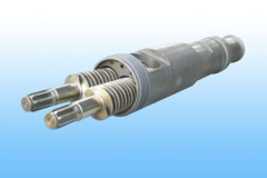 Conical twin screw barrel