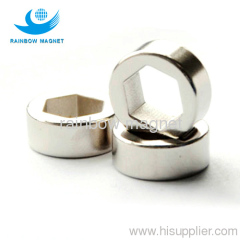 ring neodymium magnet with special hexagon hole