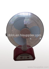 Solar Powered Desk Fan in Red