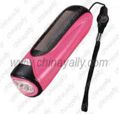 LED solar torch with compass