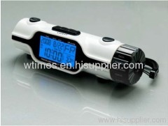 LED torch with calendar clock