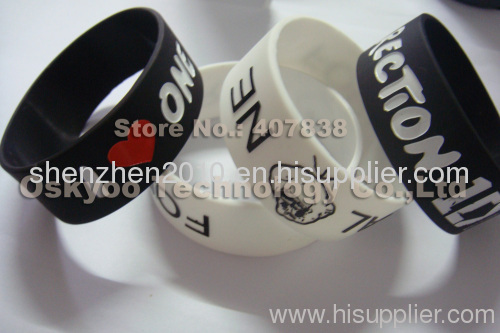 silicone i love one direction forever alone 202*25*2MM bracelet one direction bands famous wristbands /bracelet