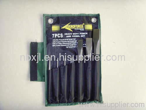 7PCS HEAVY DUTY PUNCH AND CHISEL SET