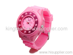 lovely pink watch mobile phone for kid MP3 remote monitor