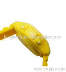 yellow watch phone with one key SOS remote monitor