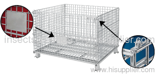 Foldable wire containers