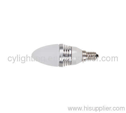 Black Φ37mm×103mm Aluminum Die casted LED Candle Bulb Light