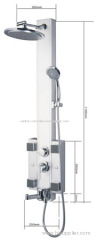 Aluminium Shower Panel 4 Massage Jettings With Faucet