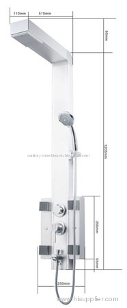 Aluminium Mixer Shower Tower Panels With Dual Shower Spray