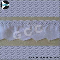 75%COTTON 25% POLYESTER FABRIC LACE EMBROIDERY