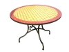 Wrought iron and ceramic mosaic round dining table