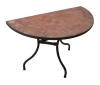 Wrought iron and ceramic mosaic square table