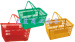 plastic shopping baskets