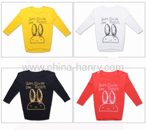 100% cotton Ladies Long Sleeve T Shirts