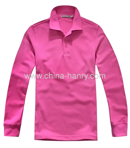 men's 100% cotton Long Sleeve Polo Shirts