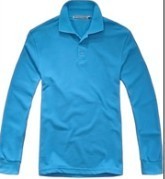 men's 100% cotton Long Sleeve Polo Shirt