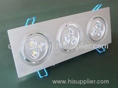 9W Indoor LED Grill Light Three-lights With High Brightness