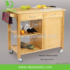 Lipper International Bamboo Kitchen Trolley With Drawer